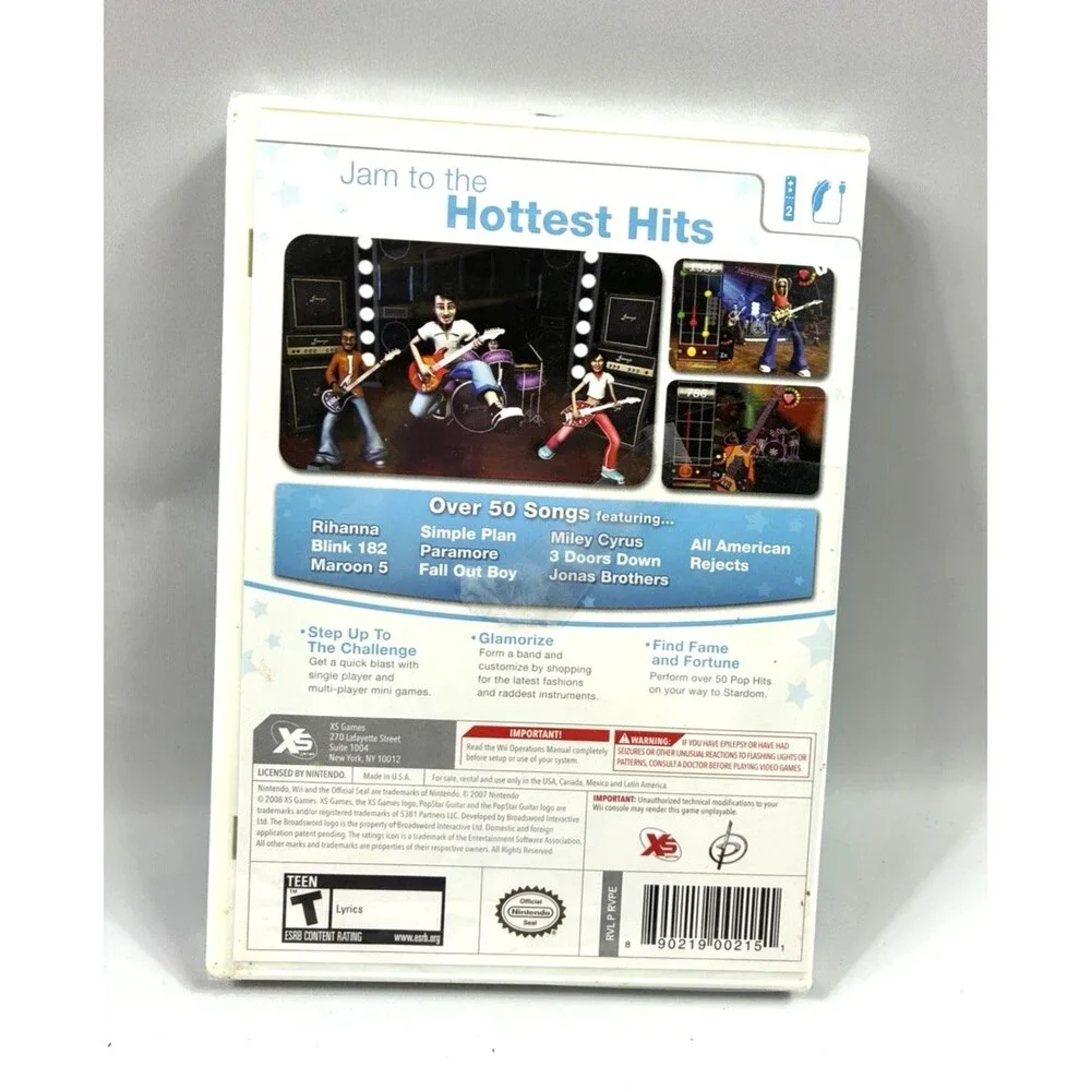 Nintendo Wii Popstar Guitar Video Game 2008 New Sealed